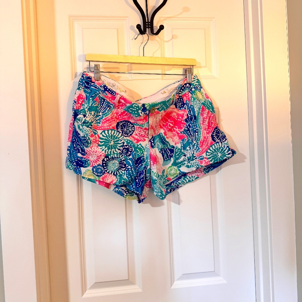 Lilly Pulitzer Callahan Knit 5" inseam short sz 14 EUC